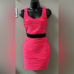 Hot pink bandage dress